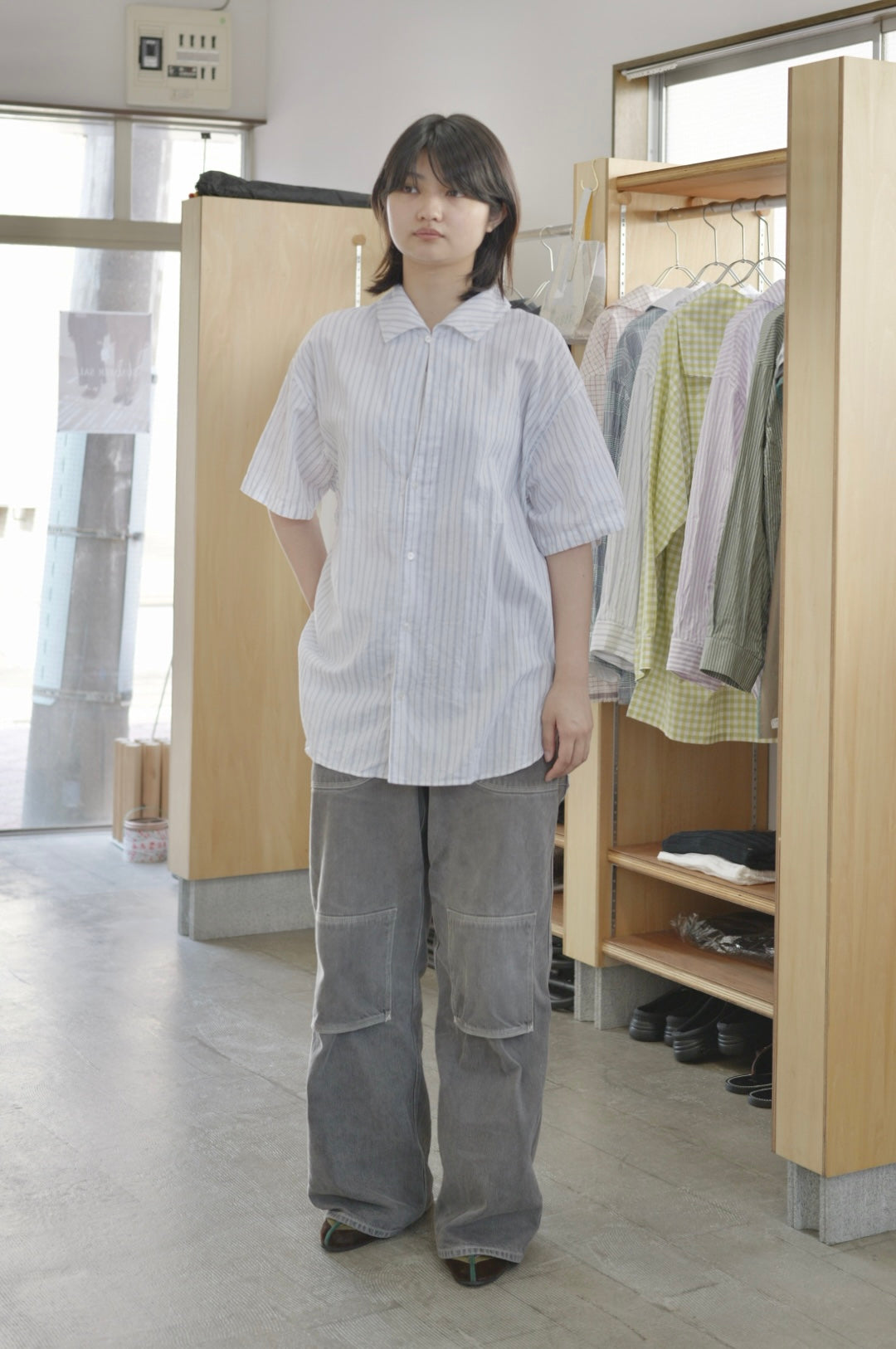 〈入荷〉25AW Open collar flat shirt Half sleeve
