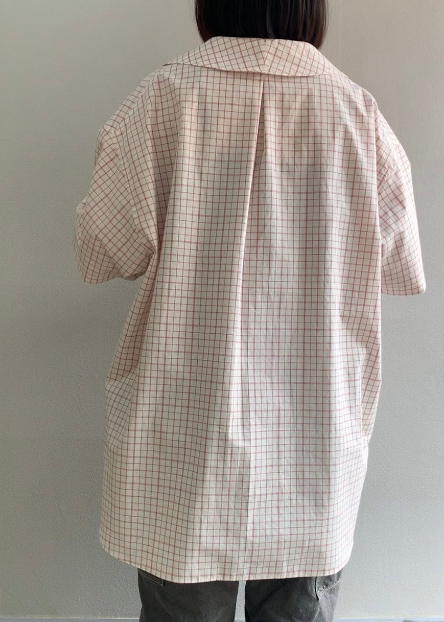 〈入荷〉Open collar flat shirt Half sleeve