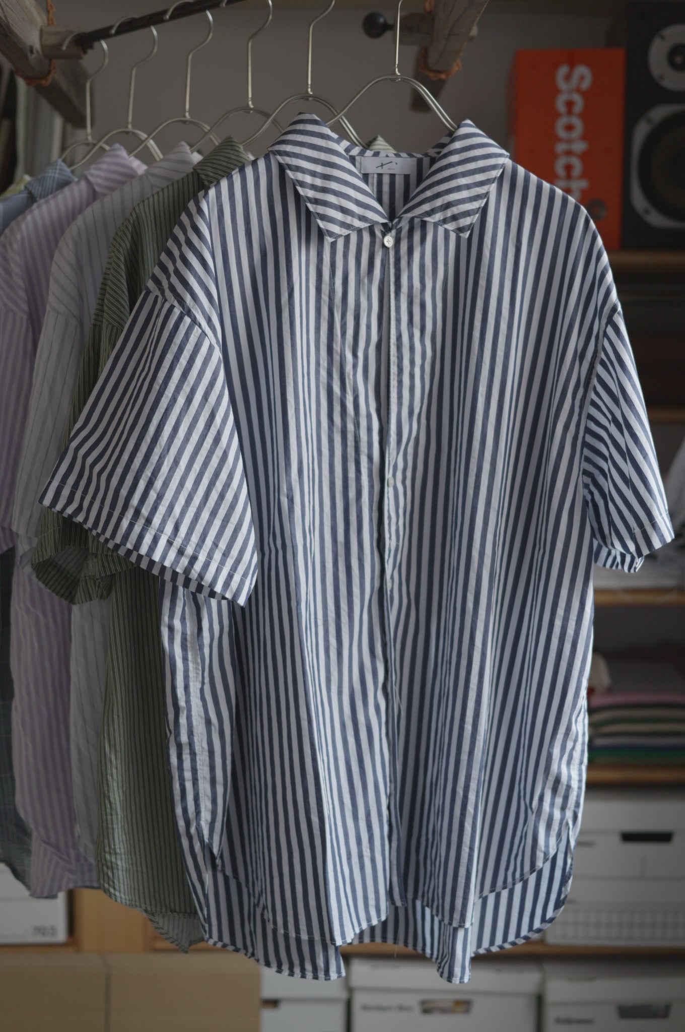 〈入荷〉25AW Open collar flat shirt Half sleeve
