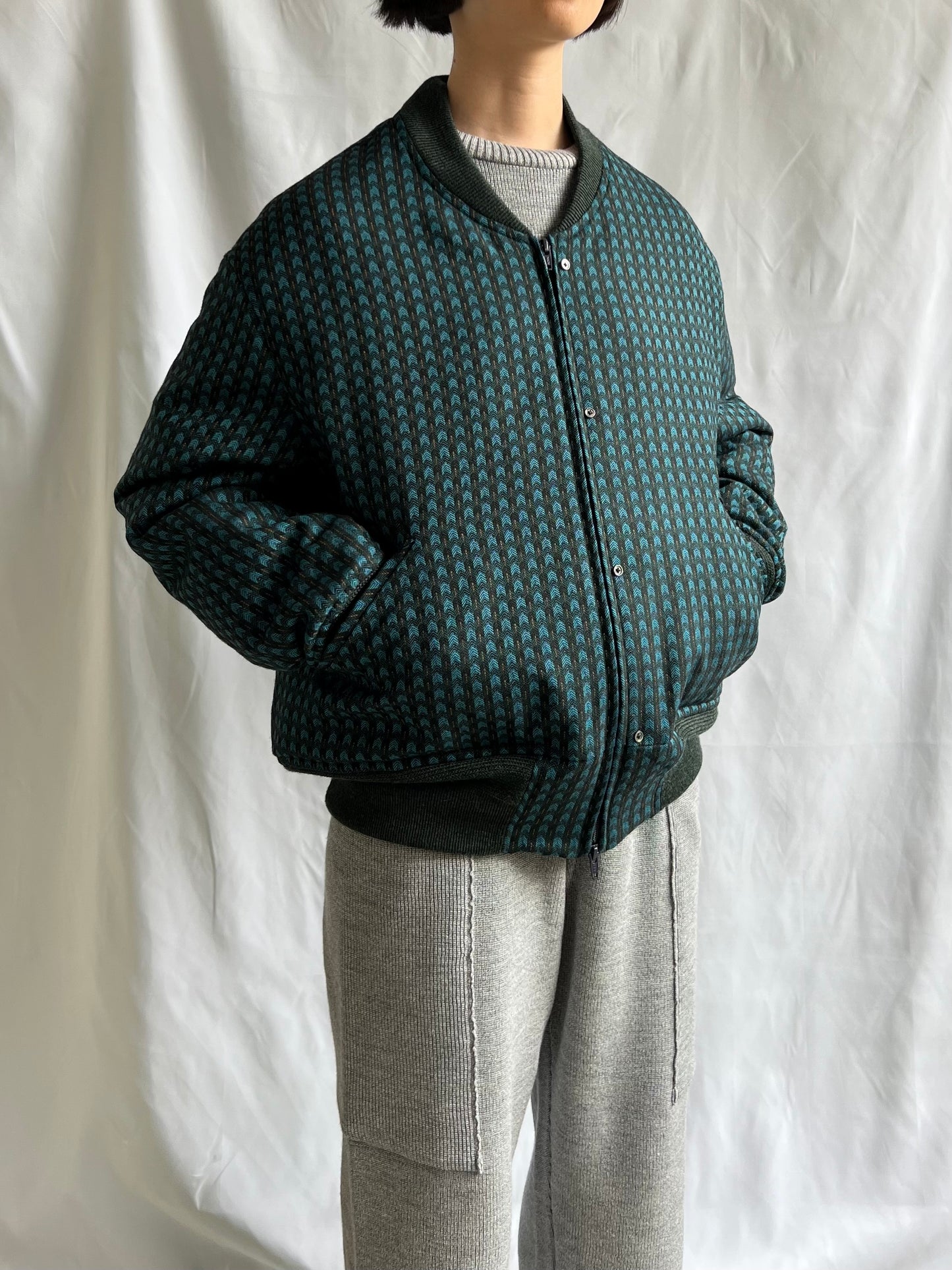 Reversible Rib Blouson DASHING TWEED