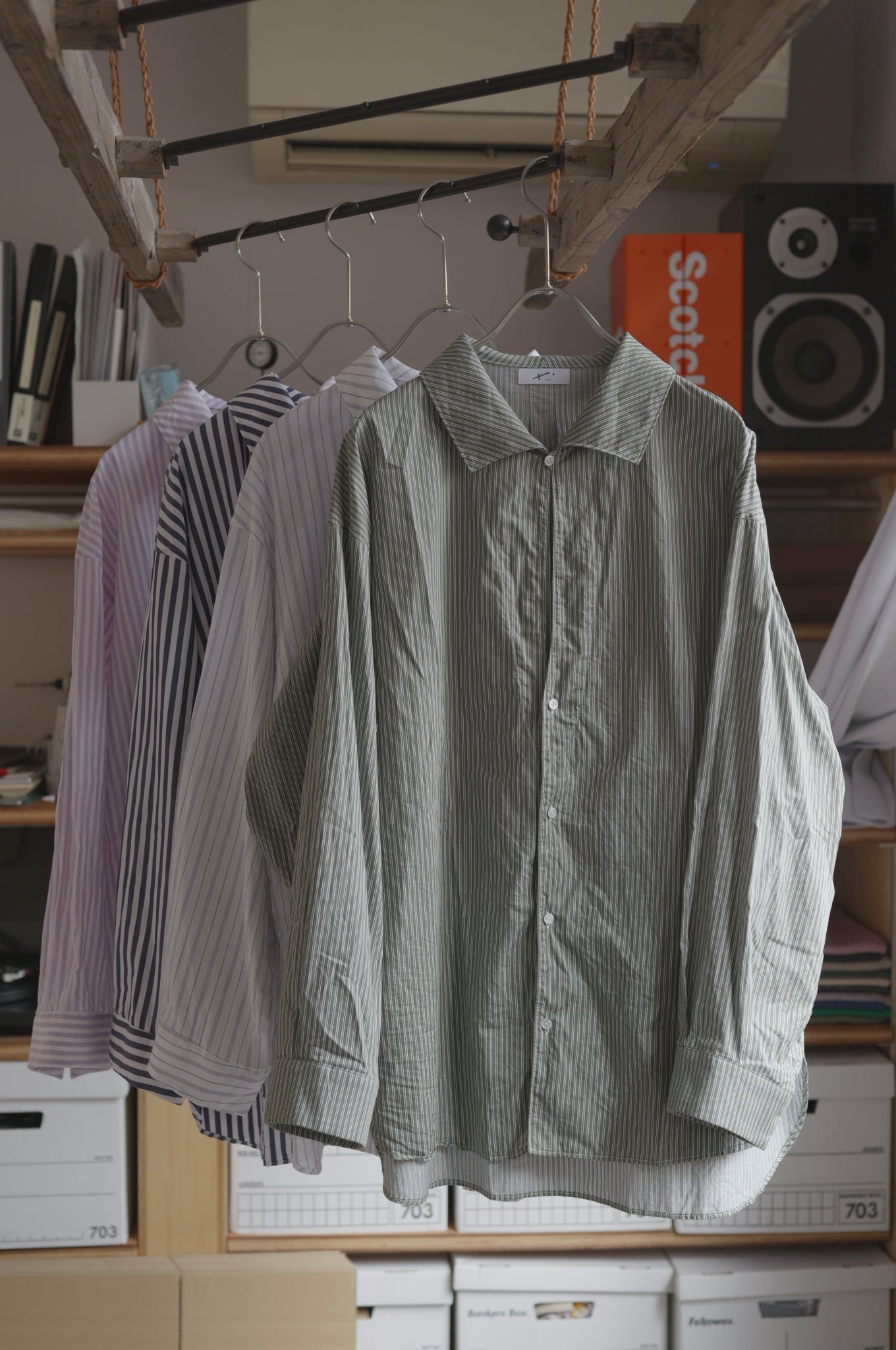 〈ORDER〉Open collar flat shirt お届け10月末