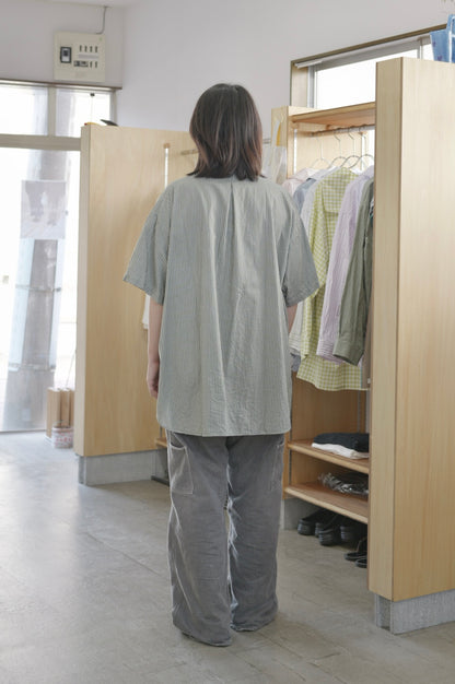 〈入荷〉25AW Open collar flat shirt Half sleeve