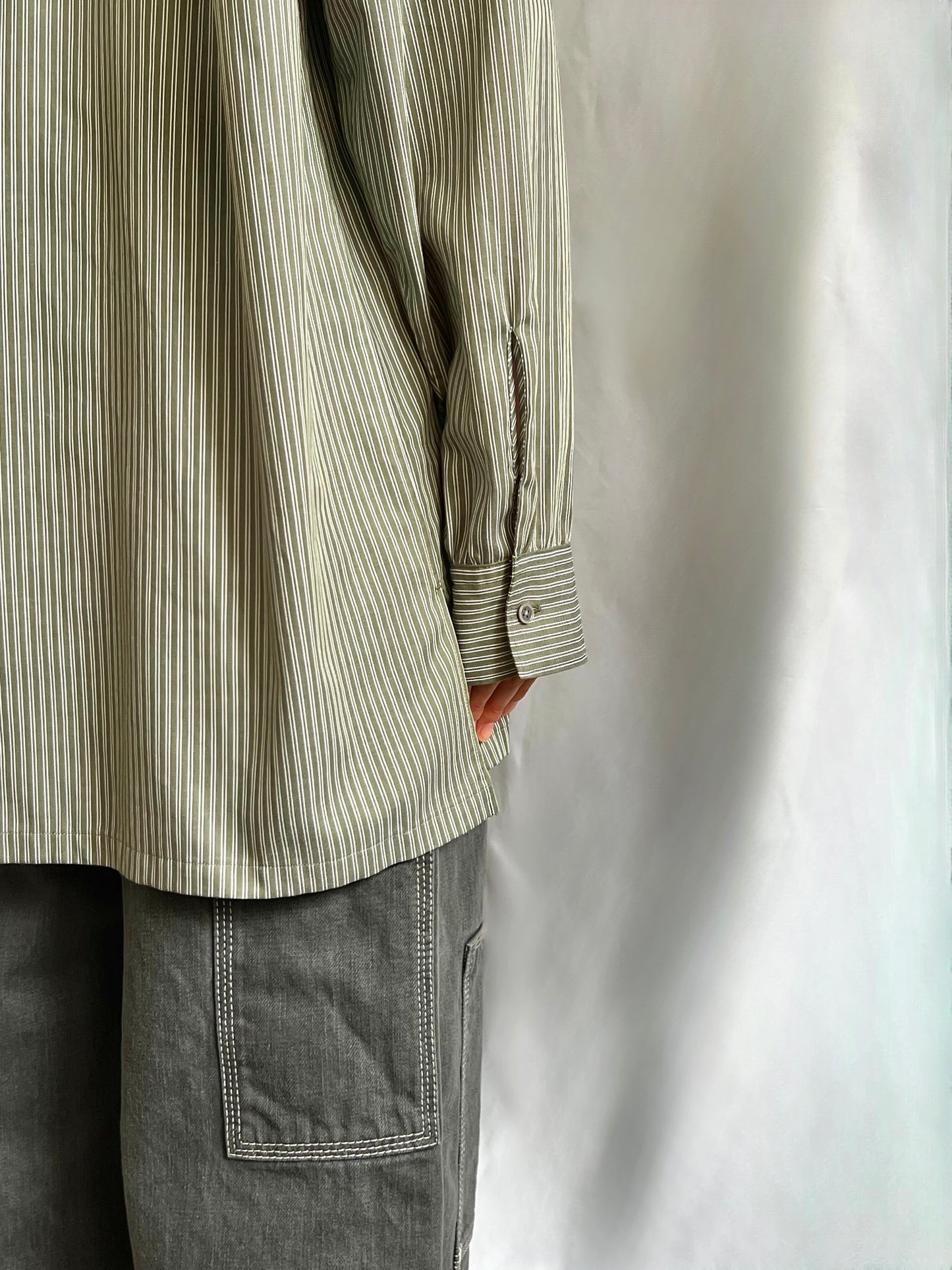 SIngle Yoke Shirt Cotton Stripe