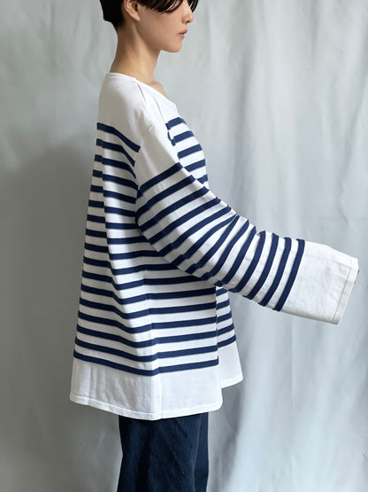 Bibendum Shirt 〈2 color border〉