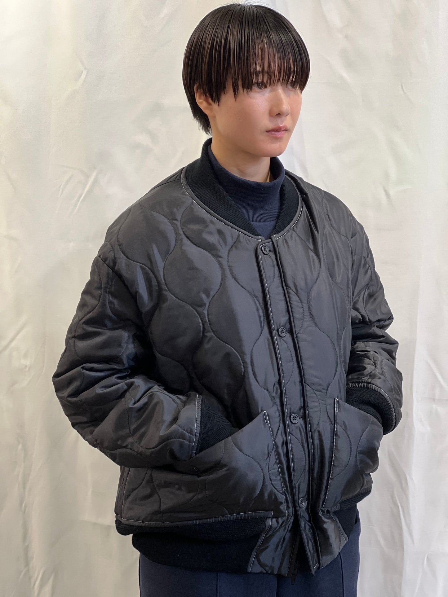 Reversible Rib Blouson Wool sarge