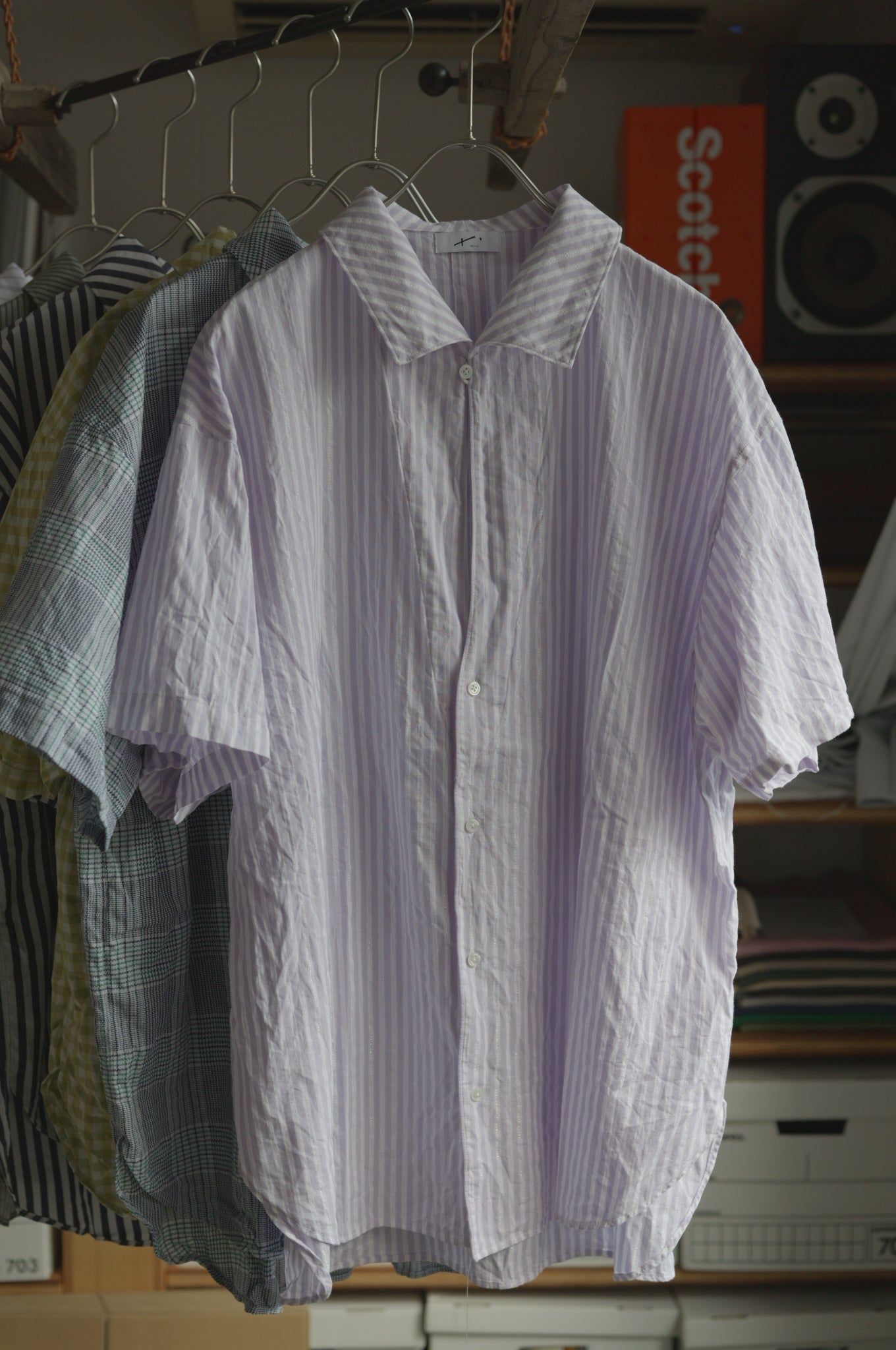 〈入荷〉25AW Open collar flat shirt Half sleeve