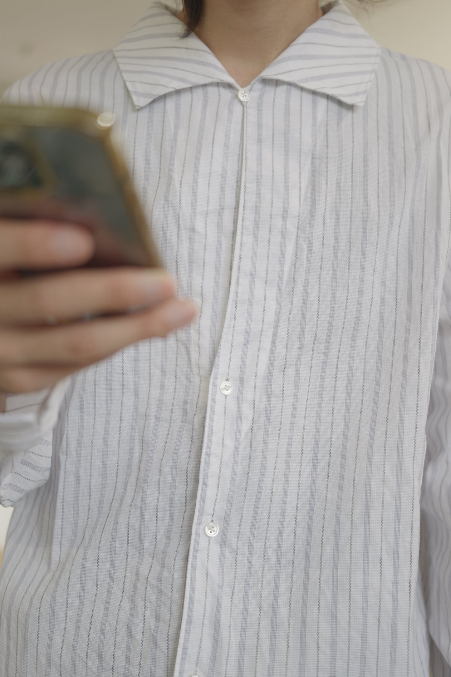 〈ORDER〉Open collar flat shirt お届け10月末
