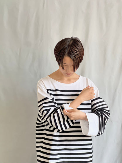 Bibendum Shirt 〈2 color border〉