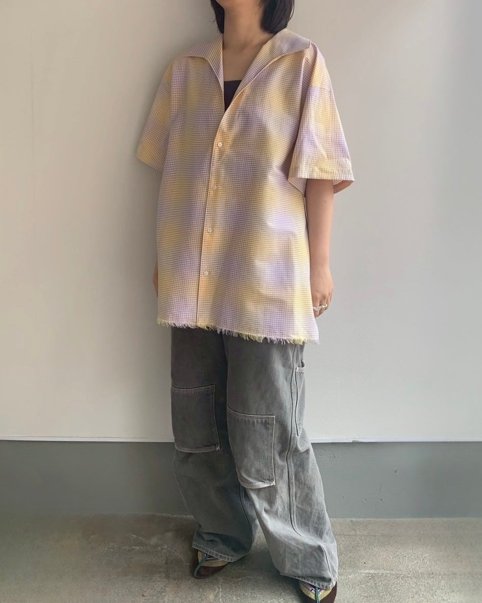 〈入荷〉Open collar flat shirt Half sleeve