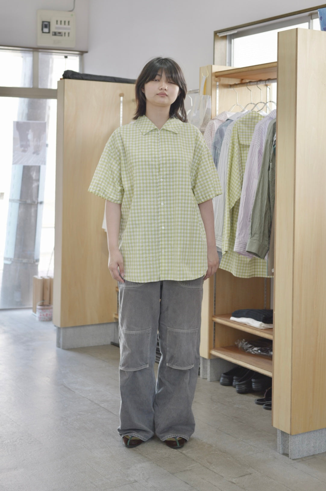 〈入荷〉25AW Open collar flat shirt Half sleeve