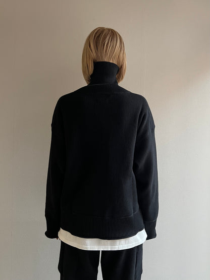 〈受注：9月お届け〉Someone's double zip sweater Cotton