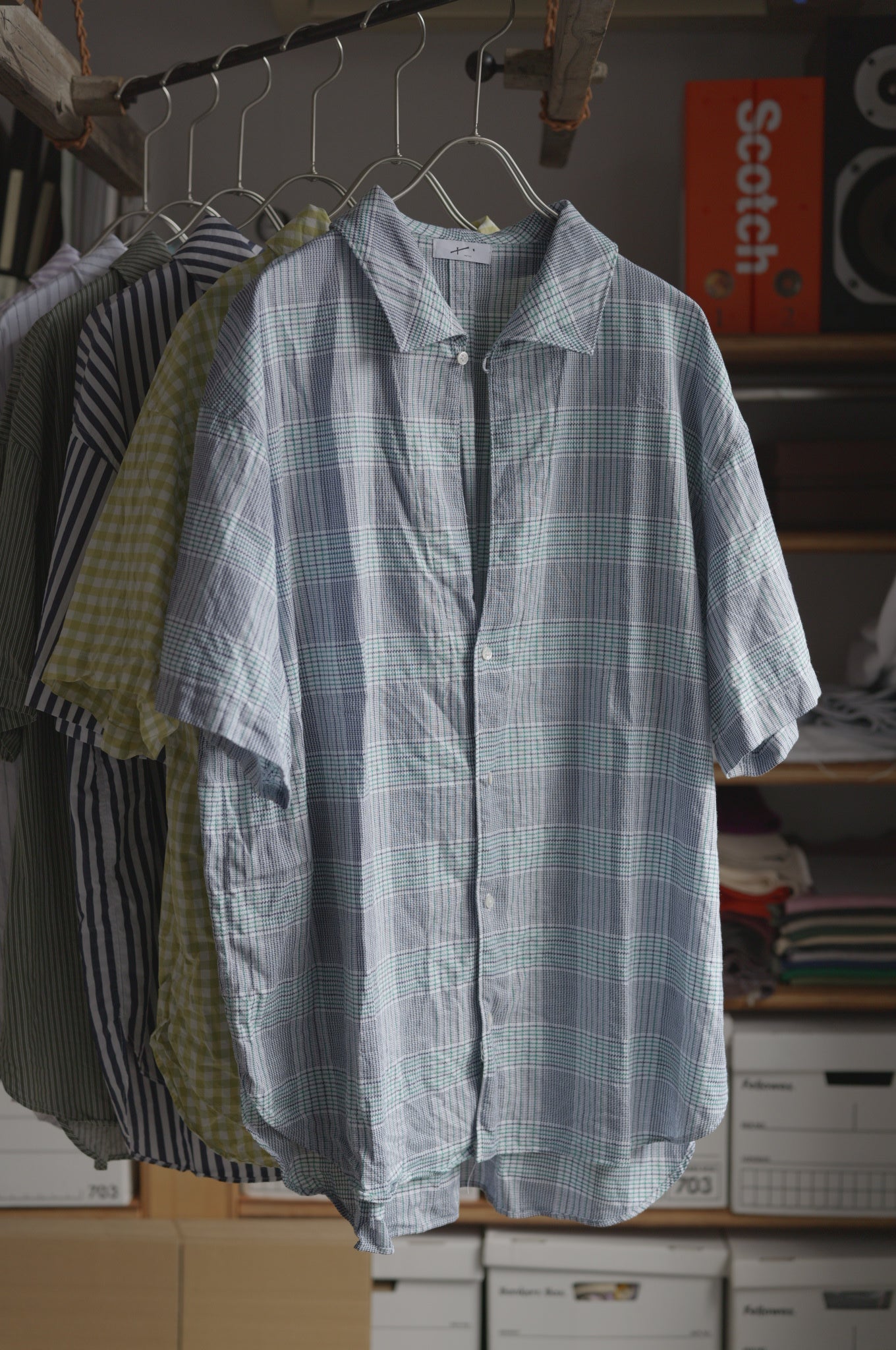 〈入荷〉25AW Open collar flat shirt Half sleeve